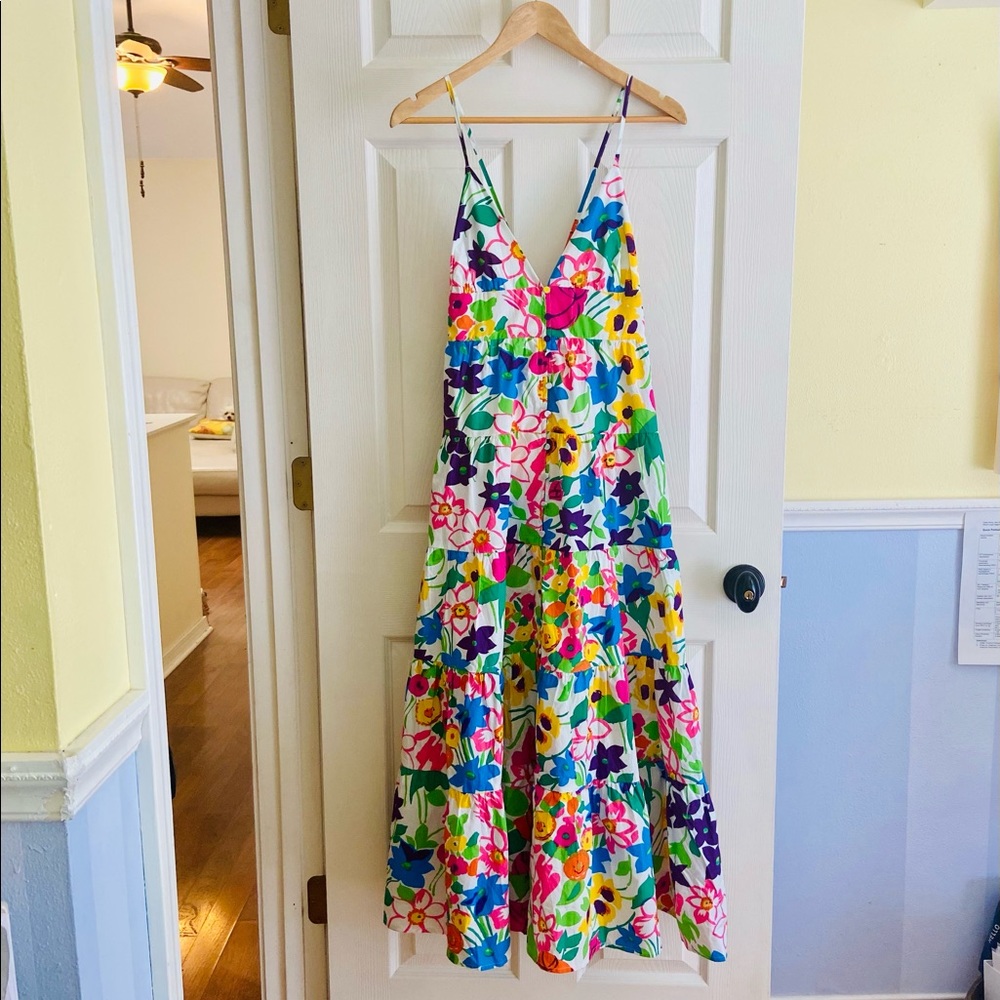 NWT J.Crew Vibrant Garden floral maxi dress.Medium
